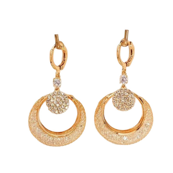 Wholesale Mesh Crystal Cat's Eye Long Earrings