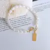 Wholesale Fashion Temperament Titanium Steel 18k Gold Plated Freshwater Pearl Bracelet Wholesale