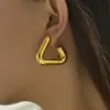 Wholesale 304 Stainless Steel Solid Color PVD Coated 18K Gold Plated 18K Gold Simple Style Classic Style Waterproof Non Tarnish Plating Gold Ear Studs