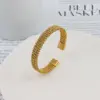 Wholesale PVD Coated 18K Gold Real Gold Plated C Shape 304 Stainless Steel Fashion Waterproof Non Tarnish Bangle