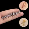 1 Piece 316L Stainless Steel Copper Zircon Ear Cartilage Rings & Studs Heart Shape Waterproof Non Tarnish Surgical Steel Ear Cartilage Rings & Studs