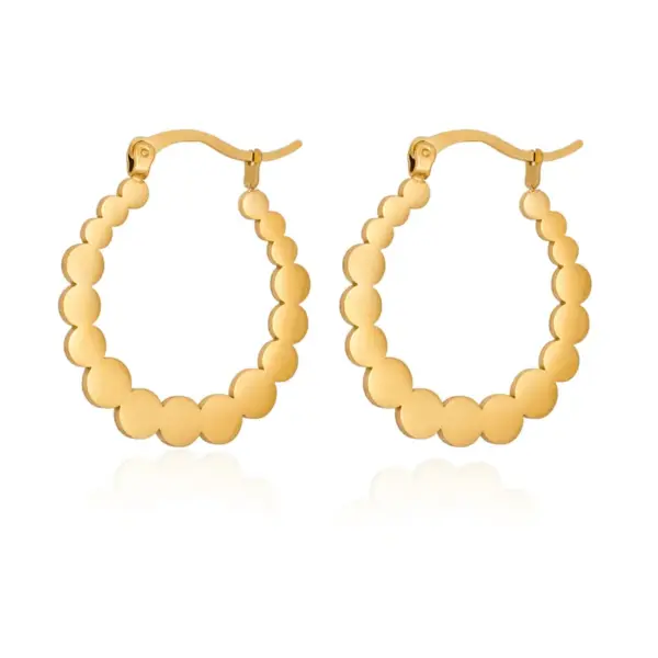 Wholesale 1 Pair Classic Style U Shape Geometric Irregular Plating Titanium Steel Earrings