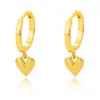 304 Stainless Steel Copper Geometric Heart Shape PVD Coated Real Gold Plated IG Style Sweet Waterproof Non Tarnish Plating Drop Earrings Earrings Ear Studs