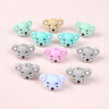 Wholesale New koala drop glue 3D silicone beads children handmade DIY material beaded cartoon animal silicone beads