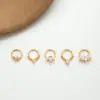 Wholesale 1 Piece Nose Rings & Studs Punk Solid Color 316L Stainless Steel Copper Waterproof Non Tarnish Surgical Steel Zircon