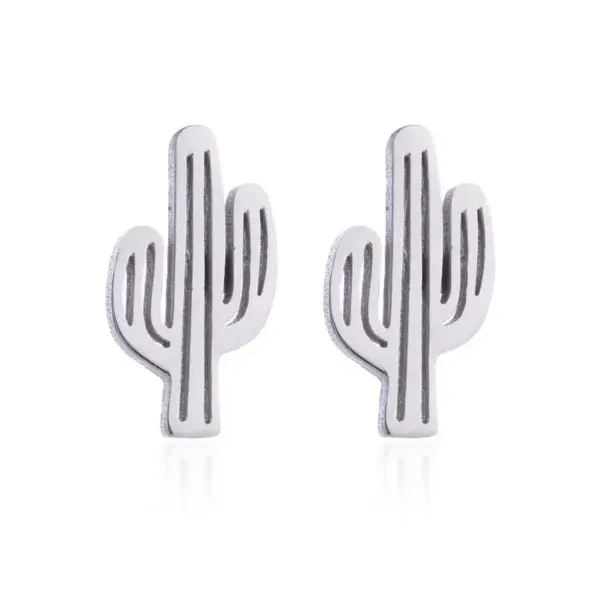 Wholesale PVD Coated 18K Gold Real Gold Plated Cactus 201 Stainless Steel Fashion Waterproof Non Tarnish Jewelry Set