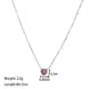 Wholesale PVD Coated 18K Gold Platinum Real Gold Plated Heart Shape 304 Stainless Steel Fashion Waterproof Non Tarnish 304 Stainless Steel Pendant Necklace