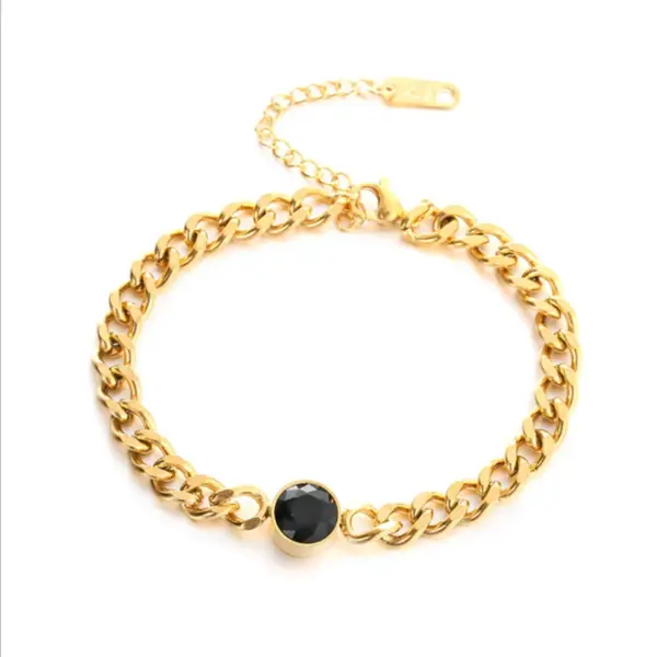 Wholesale PVD Coated 18K Gold Plated Geometric 304 Stainless Steel Waterproof Non Tarnish 304 Stainless Steel Bracelets