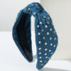 oly-42f0c96e6aa59ef70f8270c9b2762799 Wholesale Korean-style Fashion Denim Fabric Knot High Cranial Top Headband Women's Simple Diamond-encrusted All-match Elegant Hair Accessories Hair Clips