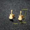 Wholesale PVD Coated 18K Gold Real Gold Plated Solid Color 304 Stainless Steel Simple Style Classic Style Waterproof Non Tarnish Ear Studs