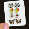 Wholesale Day of the Dead skull costume with shiny earrings