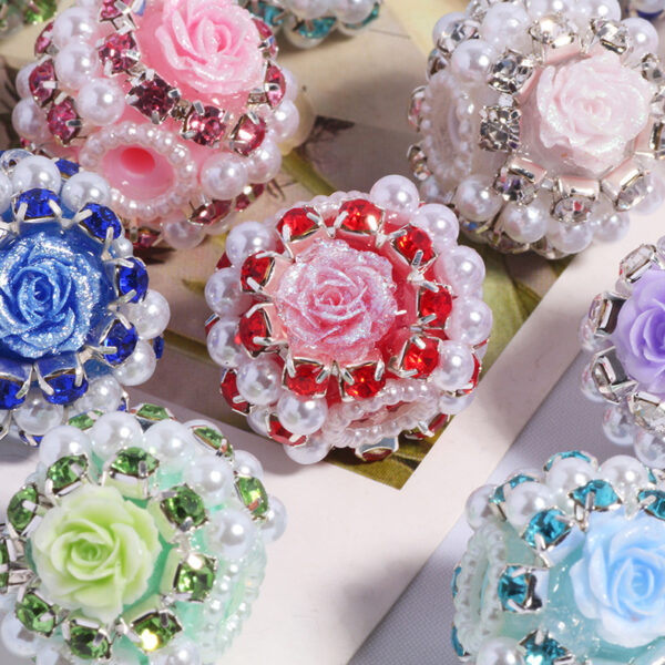 Wholesale DIY Rose Heavy Industry Exotic Rhinestone Balls