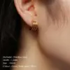 oly-42fabdcb7019974c92e80856609a065c Wholesale PVD Coated 14K Gold Real Gold Plated Geometric 304 Stainless Steel Fashion Waterproof Non Tarnish Earrings