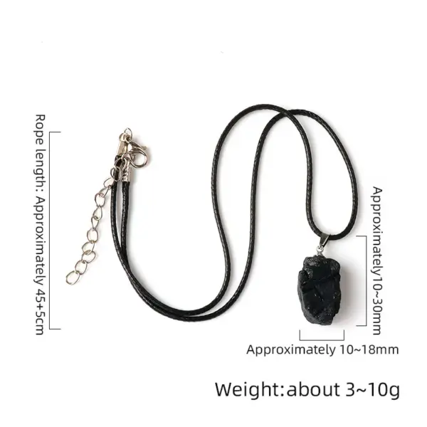Natural Black Tourmaline Original Stone Pendant Irregular Pendant With Shape Tourmaline Ore Specimen Necklace Manufacturers