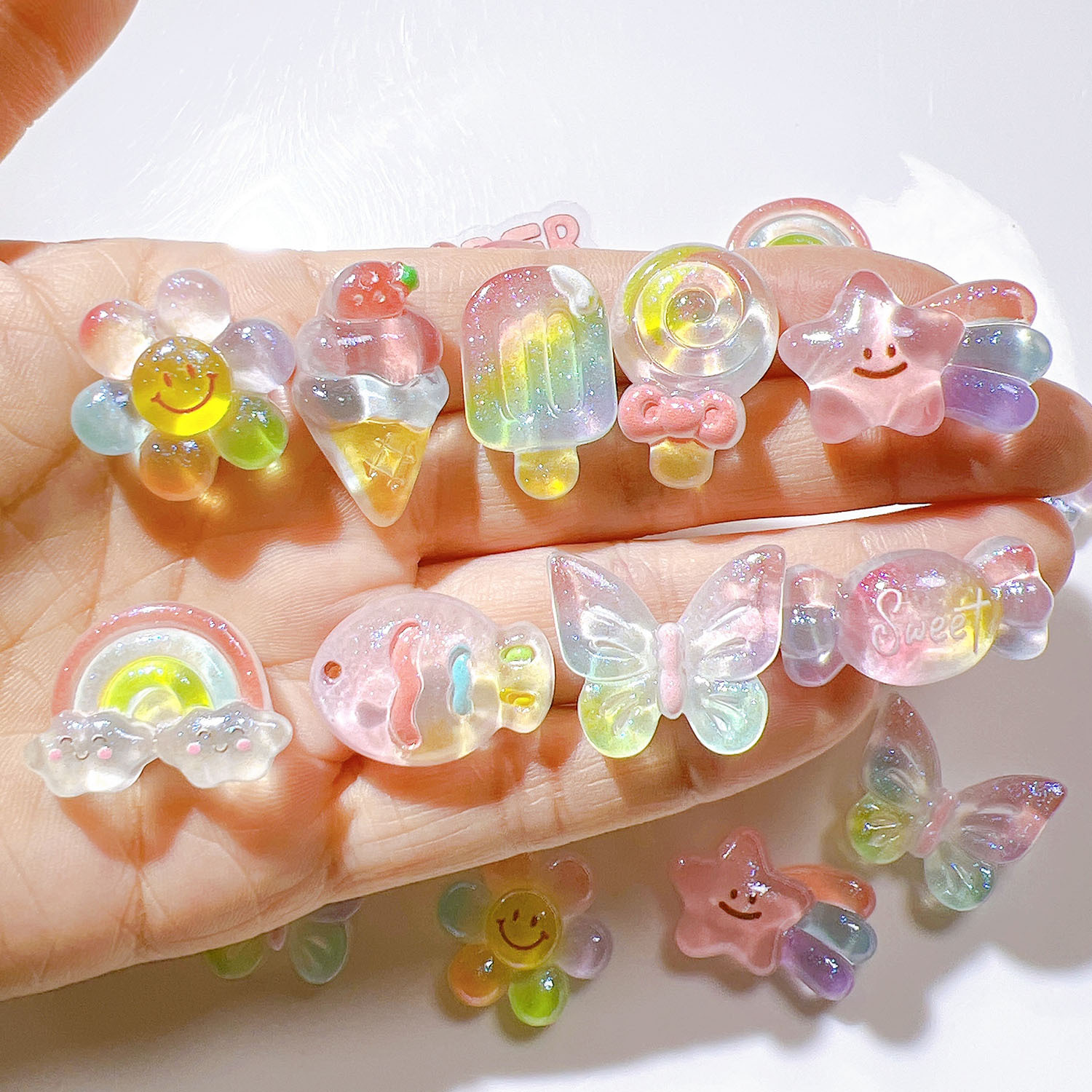 Wholesale Resin aessories DIY aessories cream glue hair aessories