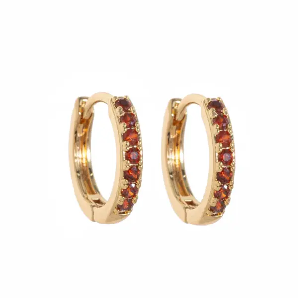 Wholesale 1 Pair Simple Style Classic Style Streetwear Zircon Enamel Inlay Copper Zircon Gold Plated Earrings