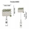 Wholesale Cross-border New Creative Acrylic Glitter Badge Reel Rotating Retractable Nurse Doctor Certificate Badge Hanging Buckle