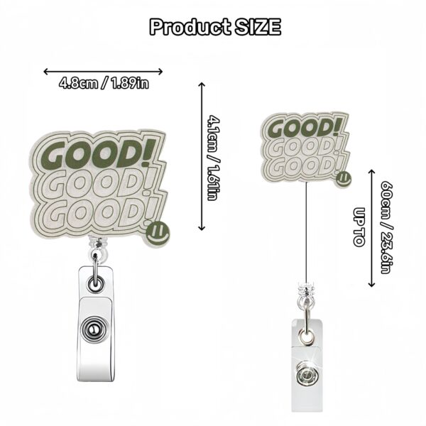 Wholesale Cross-border New Creative Acrylic Glitter Badge Reel Rotating Retractable Nurse Doctor Certificate Badge Hanging Buckle