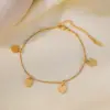 Wholesale 1 Piece Geometric Letter Butterfly Anklet 304 Stainless Steel Waterproof Non Tarnish Plastic PVD Coated Real Gold Plated 18K Women's Basic Simple Style Commute