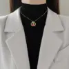 Wholesale Electroplating 18K Gold Golden Plated Apple Titanium Steel Copper Modern Style Classic Style Titanium Steel Pendant Necklace