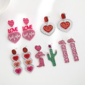 oly-4326f3c32387fa4a3593237f0adafee7 Wholesale Valentine's Day Peach Heart Earrings