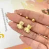 Copper Bear Electroplating Electroplated K Gold Plated Golden Plated White Gold Plated Cute Simple Style Plating Ear Studs