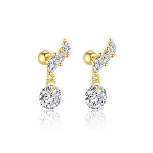 E4638-gold/pair / 925 silver
