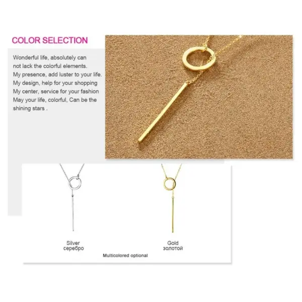 Wholesale PVD Coated Real Gold Plated Geometric Stainless Steel Waterproof Non Tarnish Necklace