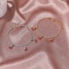 Wholesale Cross-border New Rhinestone Cherry Anklet Women Beach Casual Fruit Pendant Anklet ins Hot Sale Tennis Chain Anklet