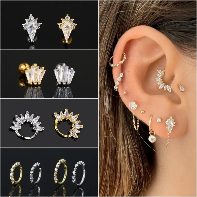 Wholesale 1 Piece Simple Style Classic Style Geometric Copper Ear Studs