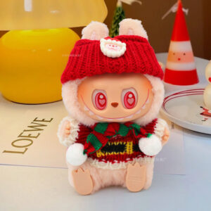 Rx278 christmas set [red hat + red belt sweater + red and green scarf three-piece set (doll not included)