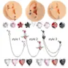 Wholesale 1 Piece Ear Cartilage Rings & Studs Fashion Heart Shape 304 Stainless Steel Rhinestone Zircon Inlay Rhinestones Zircon