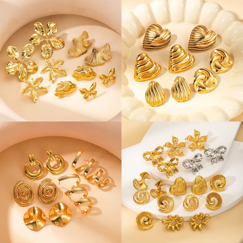 Wholesale 1 Pair Simple Style Geometric Heart Shape Plating Titanium Steel Ear Studs