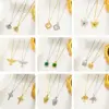 Wholesale PVD Coated Real Gold Plated Butterfly Key Lock Stainless Steel Waterproof Non Tarnish Pendant Necklace