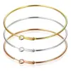 Wholesale 1 Pair Simple Style Solid Color Stainless Steel Hoop Earrings