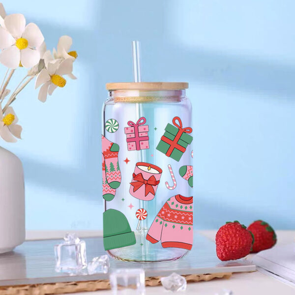 Wholesale Christmas tree cup 16oz Cup UV DTF Wraps