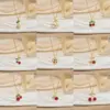 Wholesale Jewelry Cute Sweet Cherry Copper Plating Pendant Necklace Cable Chain