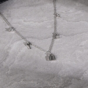 A2131-white gold necklace / 925 silver