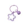 Wholesale Acrylic colorful five-pointed star key ring earphone case bag pendant paint card ring bell decorative key chain