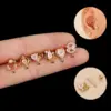 oly-43779973d425393a275c48caf70b7197 Wholesale 1 Piece 316L Stainless Steel Copper Zircon Ear Cartilage Rings & Studs Heart Shape Bow Knot Waterproof Non Tarnish Surgical Steel