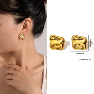 Pleated Glossy Earrings