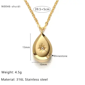 Golden Water Drop / One Size