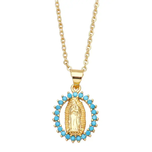 Fashion Geometric Copper 18k Gold Plated Necklace In Bulk