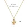 304 Stainless Steel Copper 18K Gold Plated K Gold Plated Cute Inlay Flower Butterfly Acrylic Shell Zircon Pendant Necklace