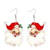 oly-4385b8d667c5649276517019abce9ae6 Wholesale Cute Santa Claus Acrylic Pendant Earrings