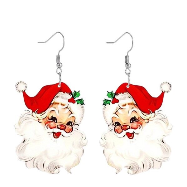 oly-4385b8d667c5649276517019abce9ae6 Wholesale Cute Santa Claus Acrylic Pendant Earrings