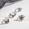 Wholesale Skull Ring suit Punk Spider Bat Joint Ring Eight-piece Set Halloween