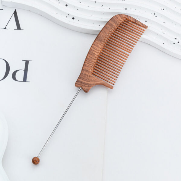 Wholesale Manufacturer Wholesale DIY Beaded Wood Grain Comb Hairdressing Highlight Comb Beauty Styling Comb Steel Needle Comb Plastic Pointed Tail Comb