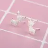 PVD Coated 18K Gold Real Gold Plated Dog 304 Stainless Steel Simple Style Waterproof Non Tarnish Ear Studs