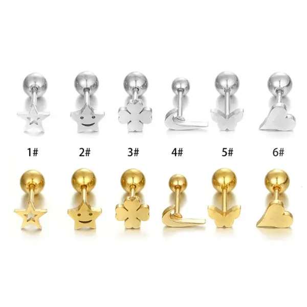 Wholesale 14K Gold Plated Stainless Steel PVD Coated Stone-Free Heart Shape Waterproof Non Tarnish Surgical Steel Plating Fashion Earrings For Unisex